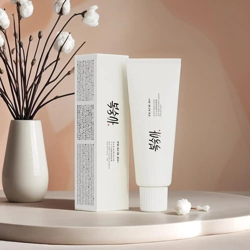 Korean Rice Extract Sunscreen Cream SPF50+ – Hydrating Moisturizing Tone-Up Primer, Lightweight Concealer, Even Skin Tone